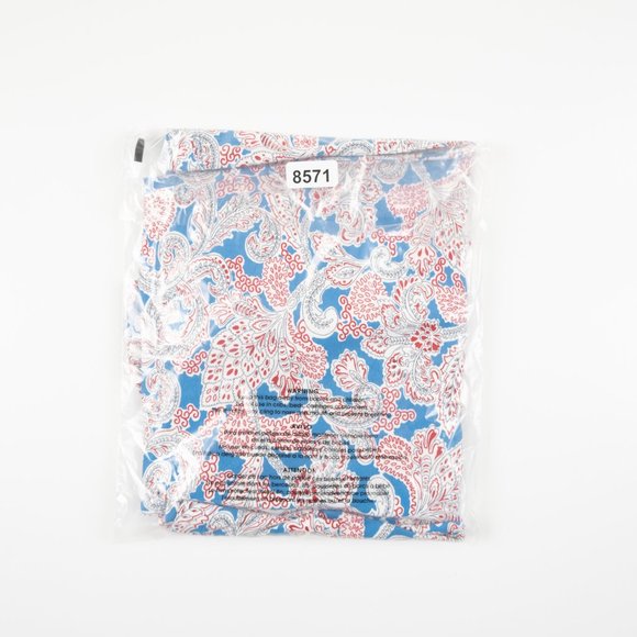 LOFT white/blue/red floral print stretch mini swing dress sundress size S - Picture 7 of 7